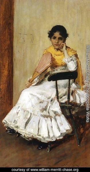 A Spanish Girl Aka Portrait Of Mrs  Chase In Spanish Dress