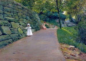 William Merritt Chase - In The Park   A By Path