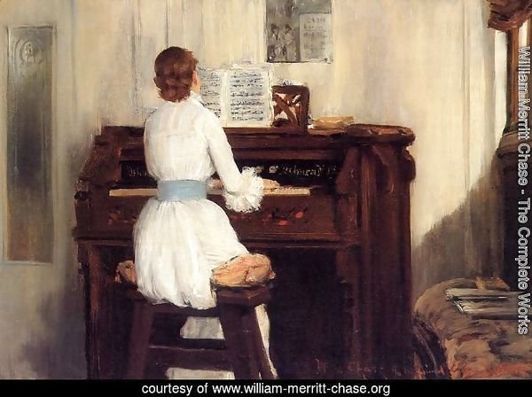 Mrs  Meigs At The Piano Organ