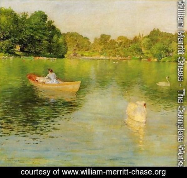 William Merritt Chase - On The Lake  Central Park