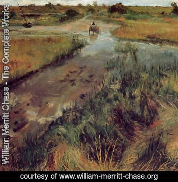 William Merritt Chase - Swollen Stream At Shinnecock